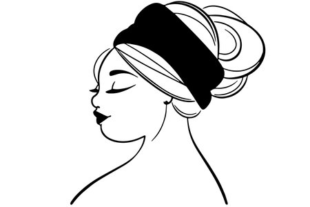 Woman hand drawn ink sketch, great design for any purposes. Vector illustration.のイラスト素材
