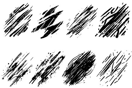 Scribble grunge texture. Square abstract background design. Line vector drawing.のイラスト素材