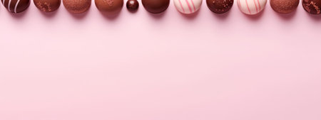 Chocolate pink candy seamless texture background.の写真素材