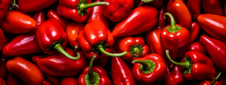 Red Bell Pepper, fresh and healthy vegetable texture background.