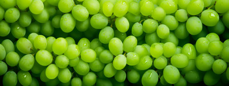 Close up of raw organic sweet green grapes background, wine grapes texture.の写真素材