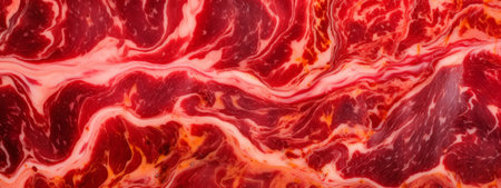 Fresh realistic red meat steak texture. 3d raw meat background. Cow cut steak pattern.