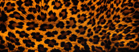 Leopard skin seamless pattern background. Animal skin texture in retro fashion style.