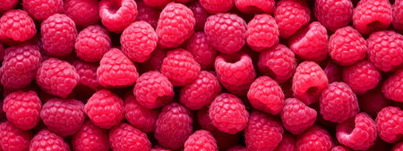 Raspberry fruit seamless texture background.