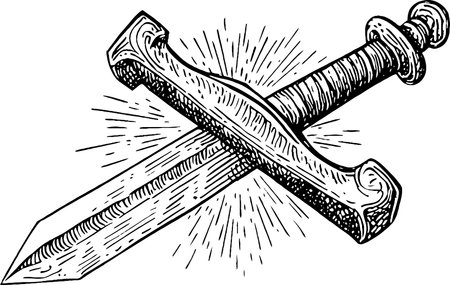 Illustration of a Decorative Swordのイラスト素材