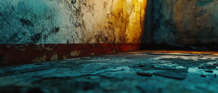 Cinematic view of concrete texture in vibrant tones and dramatic lighting effectsの写真素材