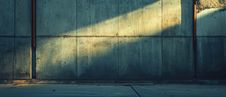 Cinematic view of smooth concrete texture with saturated colors in urban settingの写真素材