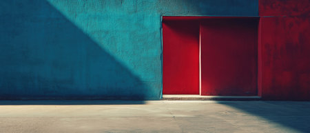 Cinematic representation of rough concrete texture with vibrant colors and shadowsの写真素材