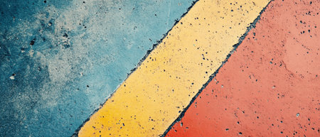 Polished concrete with vibrant color contrast and unique texture in artistic compositionの写真素材