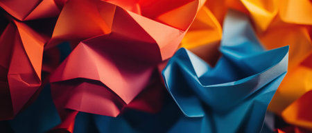 Cinematic shot showcasing vibrant and saturated paper textures in dynamic colors