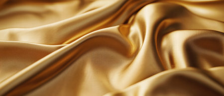 Elegant matte gold texture showcasing deep saturated colors in a rich fabric settingの写真素材