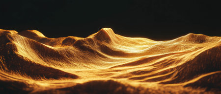 Cinematic portrayal of liquid gold texture with vibrant and saturated colorsの写真素材