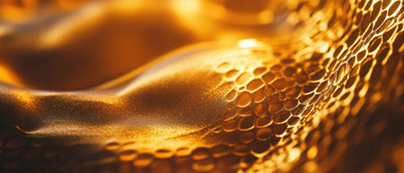 Cinematic view of hammered gold metal texture highlighting rich, saturated colors