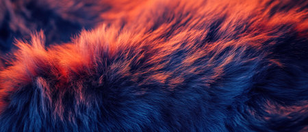 Vibrant synthetic fur texture with cinematic appeal showcasing rich colors and depthの写真素材