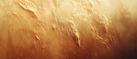 Golden wheat field illuminated by sunset with rich colors in a hyper-realistic styleの素材