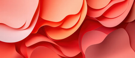 Vibrant layered paper cutouts showcasing striking color contrasts and intricate designsの素材