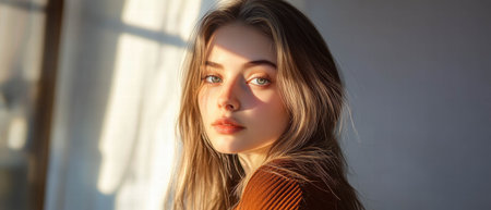 New solar panel installation capturing sunlight in a serene environment with vivid huesの素材