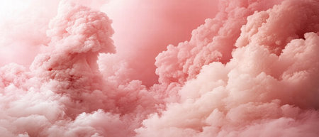 Dreamy clouds in soft hues create a serene and calming atmosphere in the skyの素材