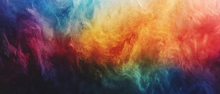 Vibrant rainbow gradients with smooth transitions in a colorful swirl patternの素材