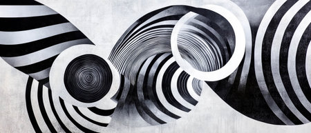 Exploring texture through repeating geometric patterns and shifting perspectivesの素材