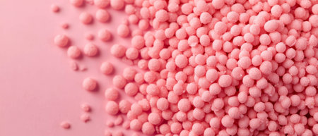 Bubblegum texture featuring bright pink uniform color with artificial coloring detailの素材