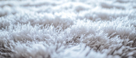 Thick shag carpet with long fibers showcasing a soft and luxurious texture in a cozy spaceの素材