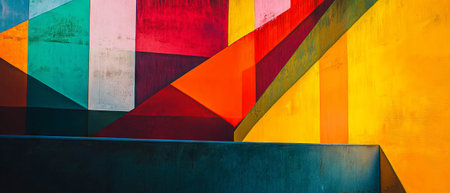 Geometric lines create vibrant abstract patterns in modern designの素材