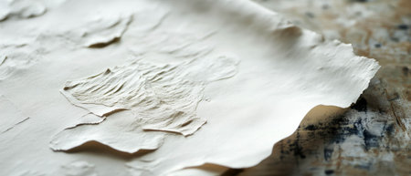 Exploring the intricate textures of watercolor paper under natural lightの素材