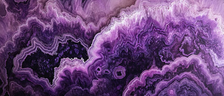 Exploring the beauty of amethyst with intricate purple crystalline structuresの素材