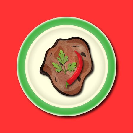 Fried meat.のイラスト素材