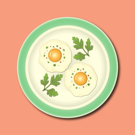 fried eggsのイラスト素材