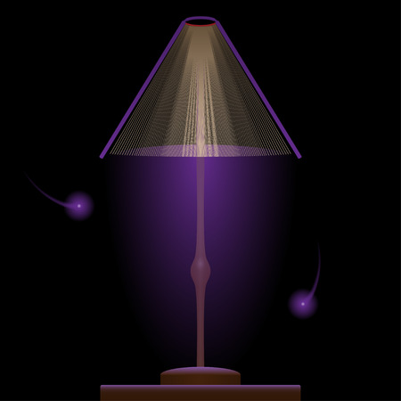 Book light, purple book with glow, purple fireflyのイラスト素材