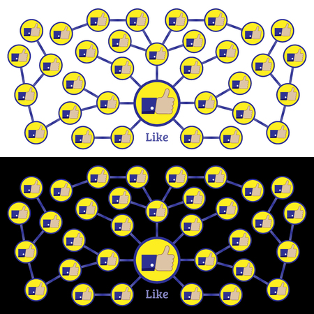 Like in the social network, it is like youのイラスト素材