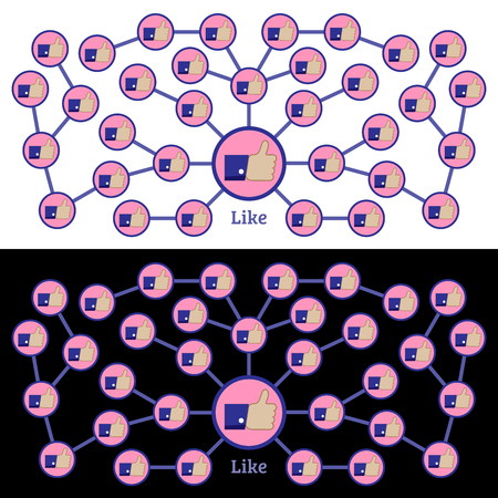 Like in the social network, it is like youのイラスト素材