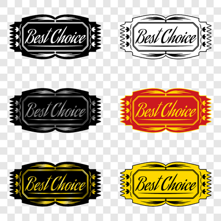 Best choice, badge with inscription of best choice, design elementのイラスト素材