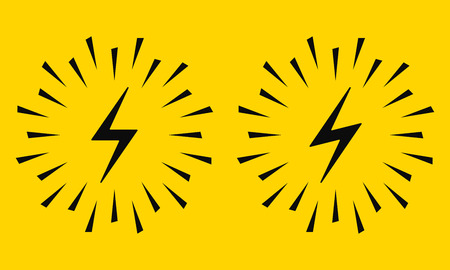 Electrical Sign with Sparksのイラスト素材