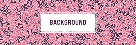 Turing background, organic liquid texture. Pattern with fluid ink shapes, chocolate brown color. Widescreen backdrop, panorama graphic template. Vector illustration. Memphis style, package designのイラスト素材