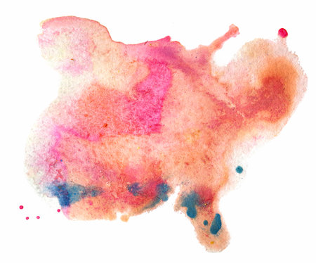 Soft hues of pink and blue meld together in an exquisite display of abstract watercolor art, inviting viewers to explore the fluidity and beauty of color in motion.の写真素材