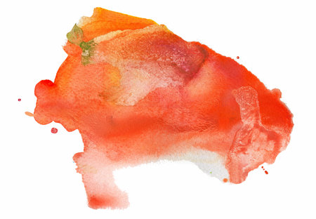 A lively splash of orange watercolor captures the essence of creativity, blending colors to evoke warmth and inspire artistic endeavors, inviting viewers to explore their own imagination.の写真素材
