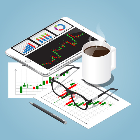 coffee break concept illustration.のイラスト素材