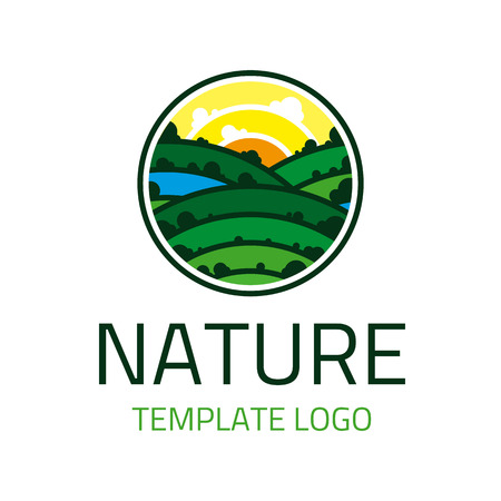 Vector  template wildlife. Icon tourism, trips , wildlife. Symbol of a healthy lifestyle.のイラスト素材