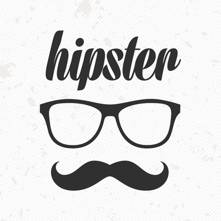 Mustache and glasses icon vector. Vector illustration moustaches with glasses and an inscription the hipster. Mustache and glasses icon picture. Mustache and glasses Icon illustration in flat style.のイラスト素材