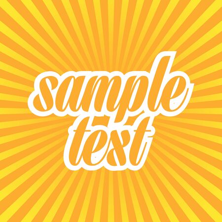 Vector illustration of Sun Sunburst Pattern. Summer background. Vector abstract background for sample text. Sun rays, sunburst on orange color background in flat style.のイラスト素材