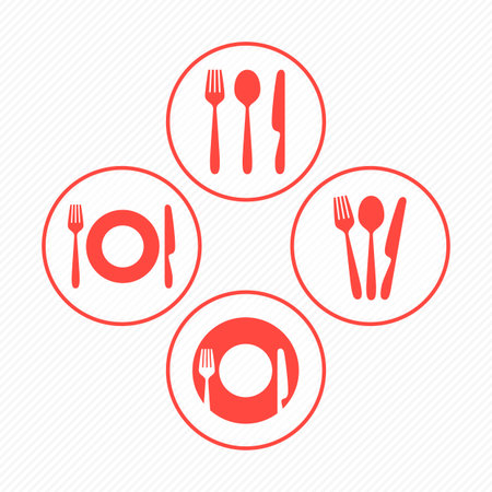 Restaurant Icon Vector Pack. Cooking and kitchen icons.のイラスト素材