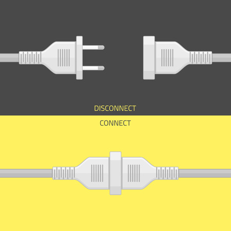 Plug connect illustration.のイラスト素材