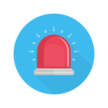 Red siren vector icon.のイラスト素材