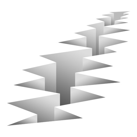 Crack fault line in ground.のイラスト素材