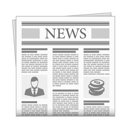 Folded newspaper news with articles.のイラスト素材