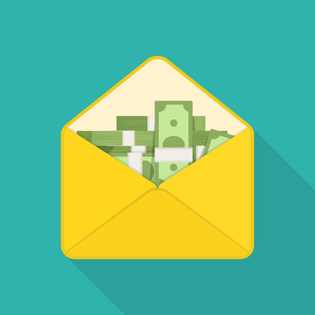 Money in envelope.のイラスト素材