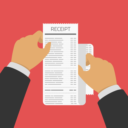 Receipt in hand.のイラスト素材